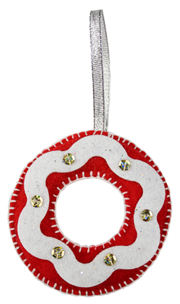 Набор для творчества. Мягкие игрушки из фетра "Новогодние украшения" (6 шт)