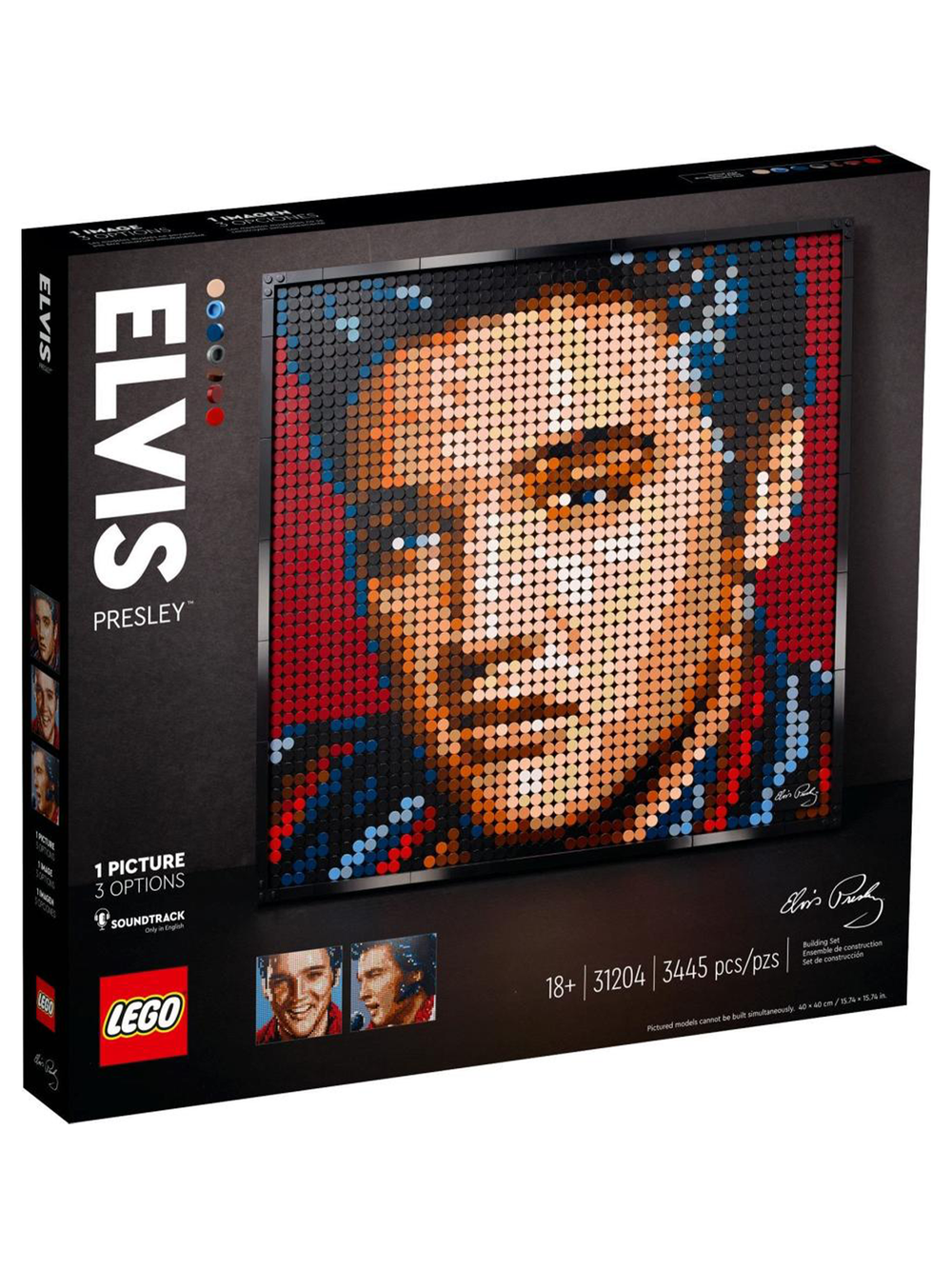 LEGO Art 31204 Лего Элвис Пресли, портрет из мозаики, коллекционный набор для взрослых, оригинал ЛЕГО 31204_УЦЕНКА