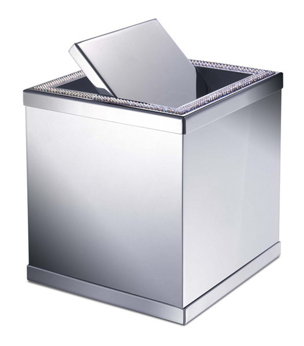 Ведро для мусора с крышкой Windisch 3 Lines хром Испания