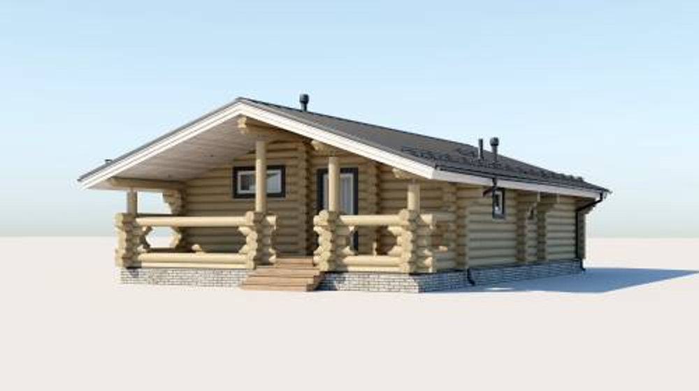 Проект Дома 98 кв. м из бруса Д-42