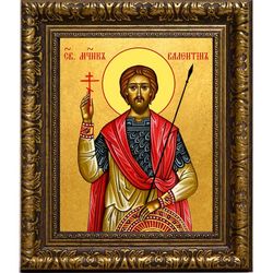 Валентин Доростольский Святой мученик. Икона на холсте.