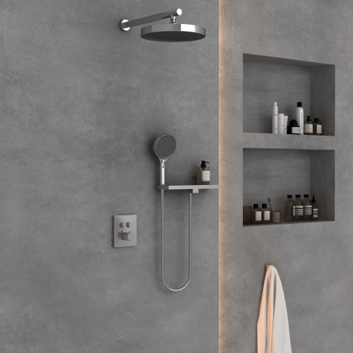 Душевой комплект Vincea Inspire VSFW-3I21T2RCH встраиваемый, термостатический, 2 режима, хром