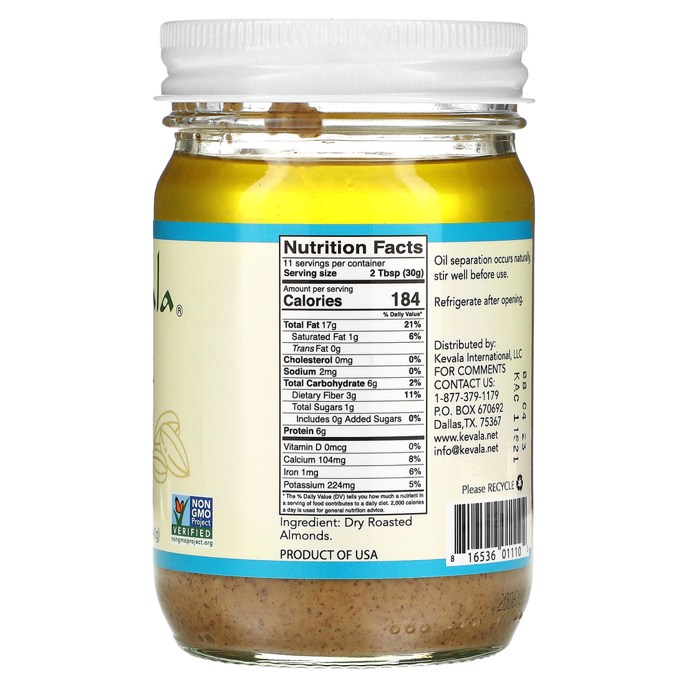 Kevala, Миндальное масло, классическое хрустящее, 340 г (12 унций)