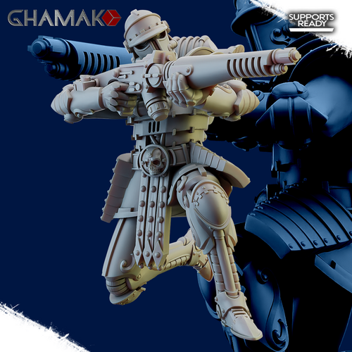 Adeptus Mechanicus Skitarii Vanguard Скитарий №5 с ружьём миниатюра для dnd, днд, pathfinder, фентези, Настольная игра, НРИ, Варгейм, РПГ