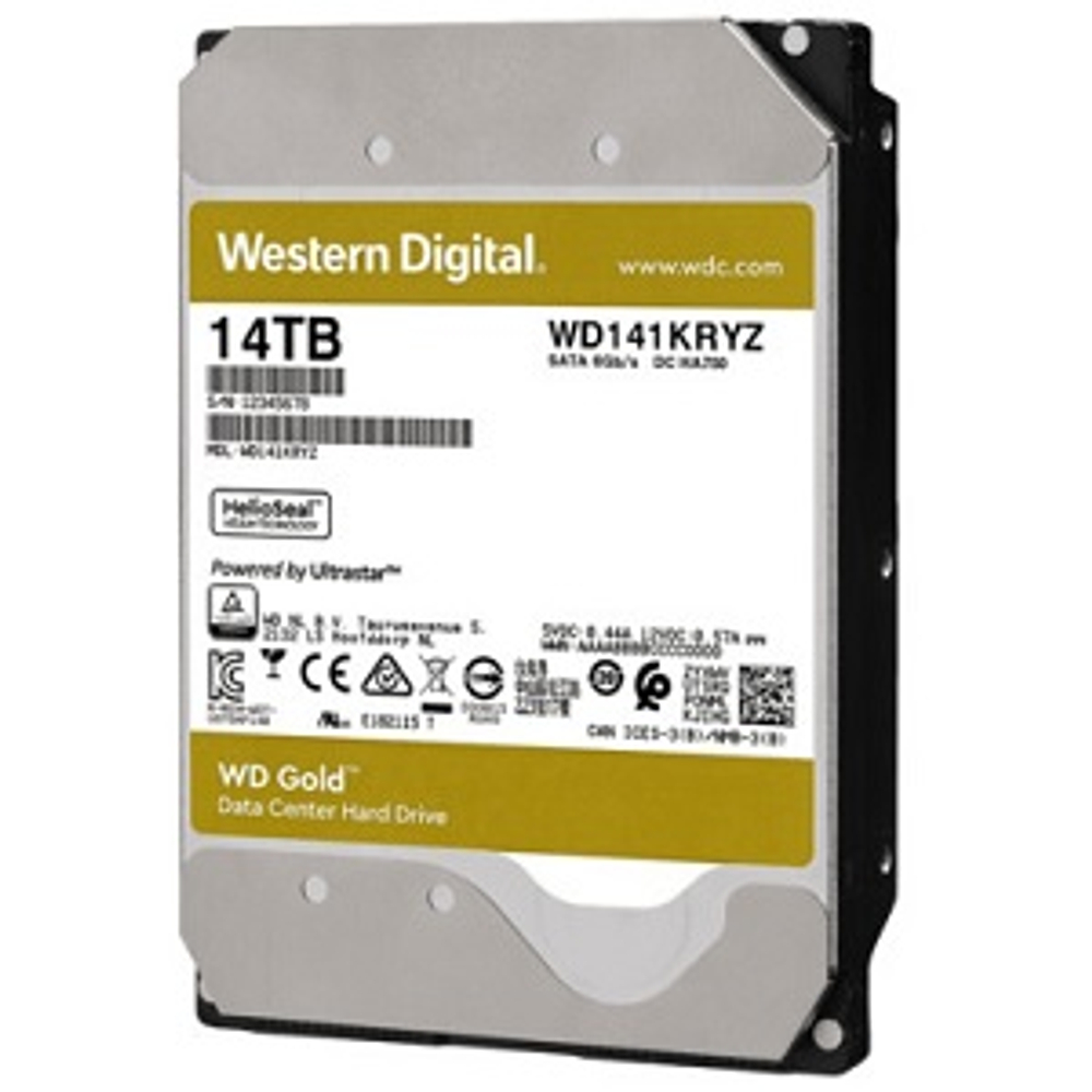 Жесткий диск HDD 14Tb Western Digital SATA-III, 512Mb, 7200rpm, WD Gold (WD141KRYZ)