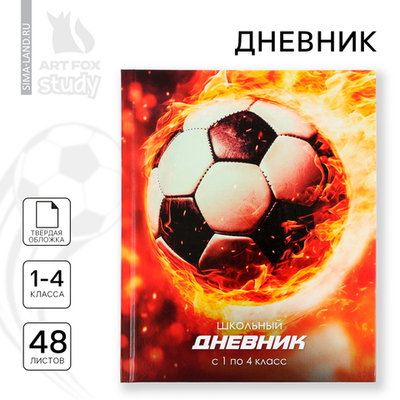 Дневник школьный 1-4 класса, «Футбольный мяч»