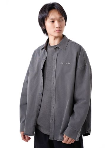 Плотная хлопковая рубашка The Puh графитового цвета