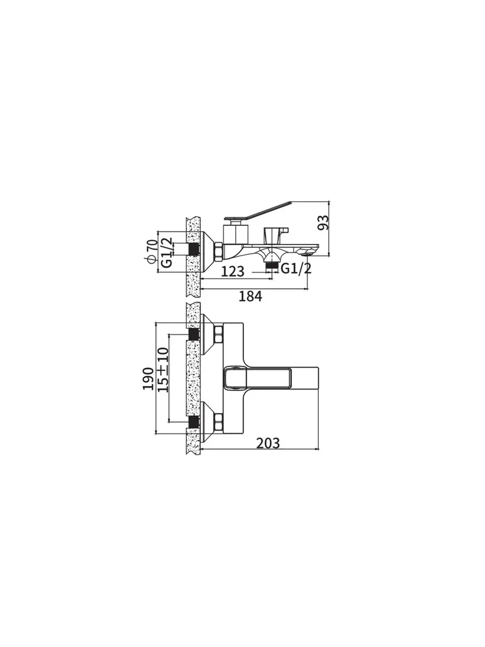 B60618 Смеситель для ванны BELZ