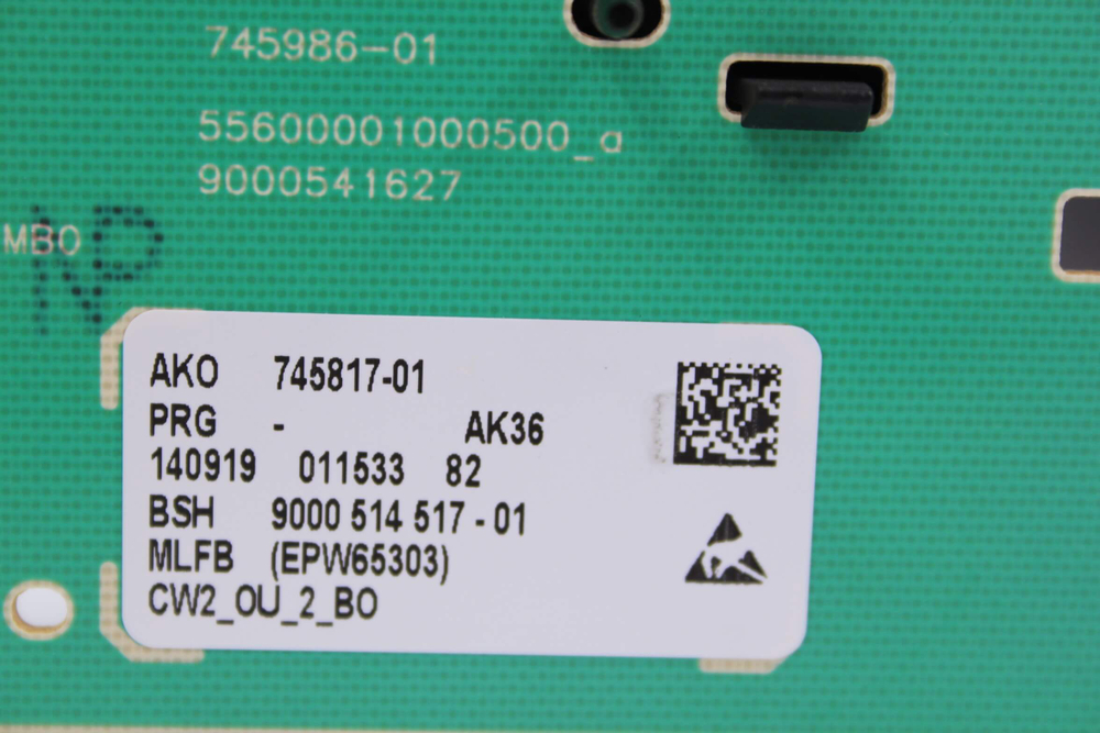 Модуль управления стиральной машины Bosch 9000648509