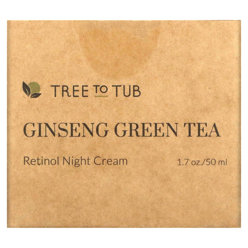 Tree To Tub, ночное омолаживающее увлажняющее средство с ретинолом против морщин, крем для лица с гиалуроновой кислотой для сухой и чувствительной кожи, 50 мл (1,7 жидк. унции)