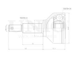 ШРУС внешний UNIO CVJ-20110