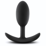 Черная анальная пробка Silicone Vibra Slim Plug Medium - 10,2 см. (Цвет: черный)