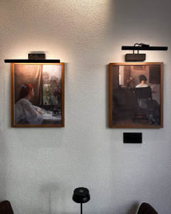 Светильники-надкартинники в чёрном и золотом цвете