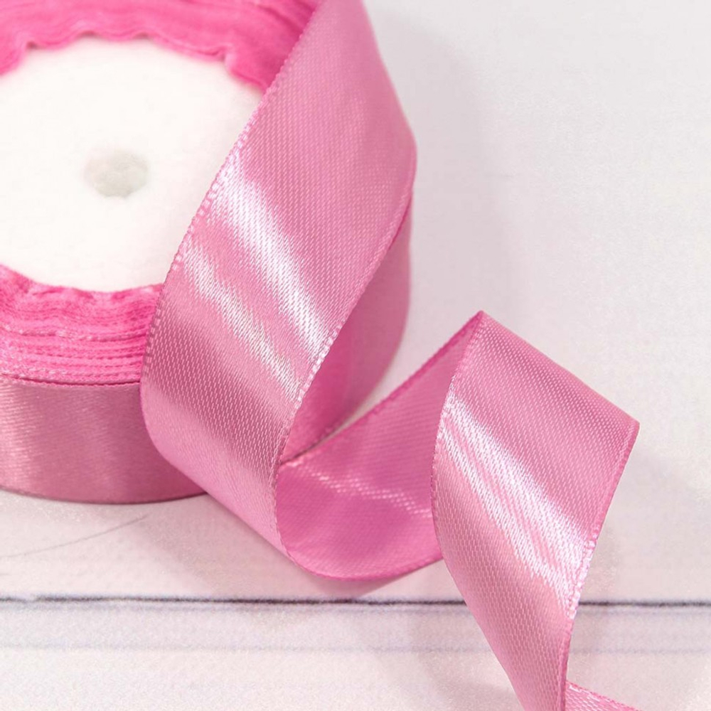 Лента Атласная 2,5см х 28м Сатин (Розовый)