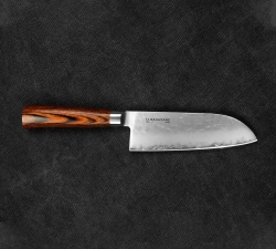 Tamahagane Нож Сантоку Tsubame Brown 12см