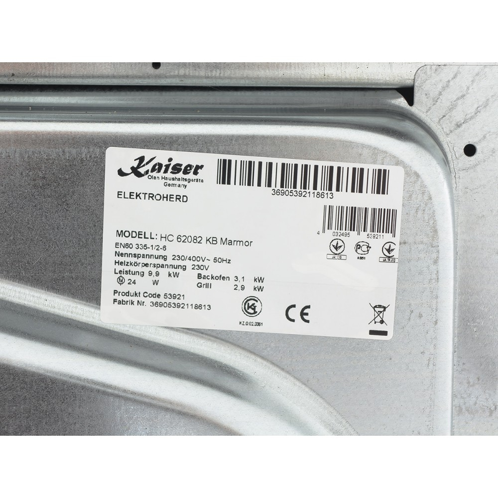 Плита стеклокерамика Kaiser HC 62082 KB Marmor