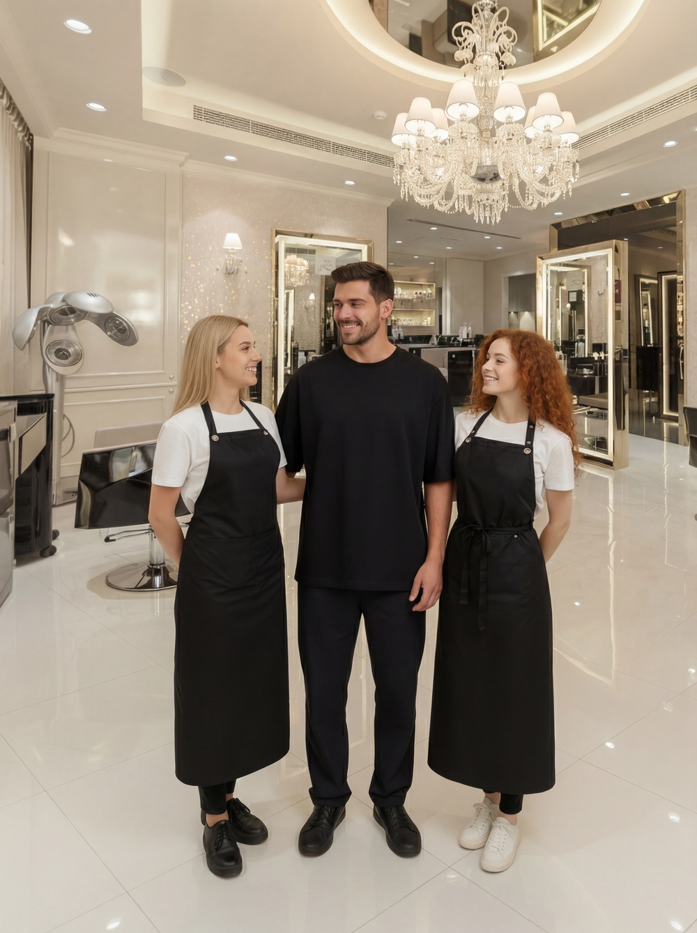 Фартук №3 прямой без разрезов для парикмахера