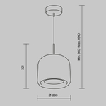 Подвесной светодиодный светильник Maytoni Madmen MOD128PL-L6SG