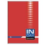 Тетрадь А4, 96 л., BRAUBERG скоба, клетка, обложка картон, "INDAY", 400520