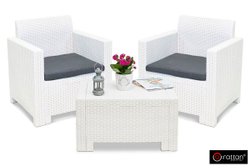 Комплект мебели NEBRASKA TERRACE Set (стол, 2 кресла), цвет белый