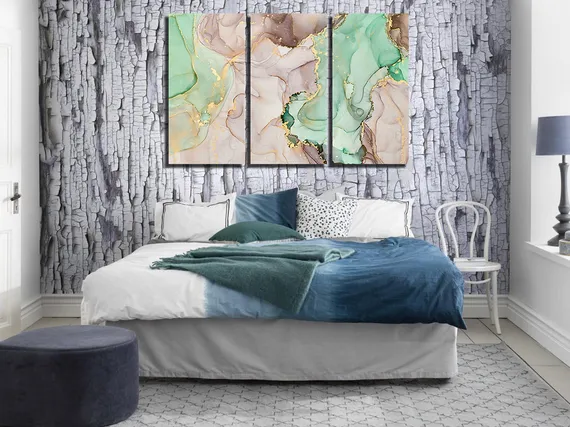 Модульная картина "Флюидная художественная живопись"