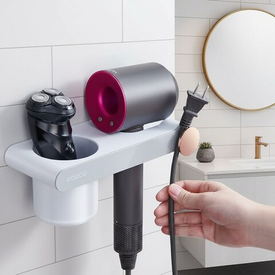 Бьюти-зона без сверления: Как один держатель для фена наводит порядок у зеркала