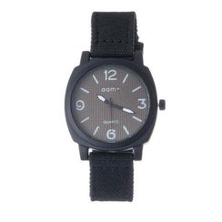 Часы наручные мужские Aam d=4.5 см, ремешок текстиль 25 см, чёрный