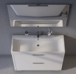 Тумба с раковиной NORMAL, 120x45x87, белый глянцевый, ST-B7L2124-BA001-SIP