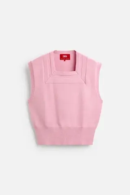ZARA X HARRY LAMBERT ЖИЛЕТ, РОЗОВЫЙ