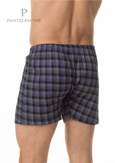 Трусы мужские семейные Pantelemone PMB-423, клетка сине-зеленая