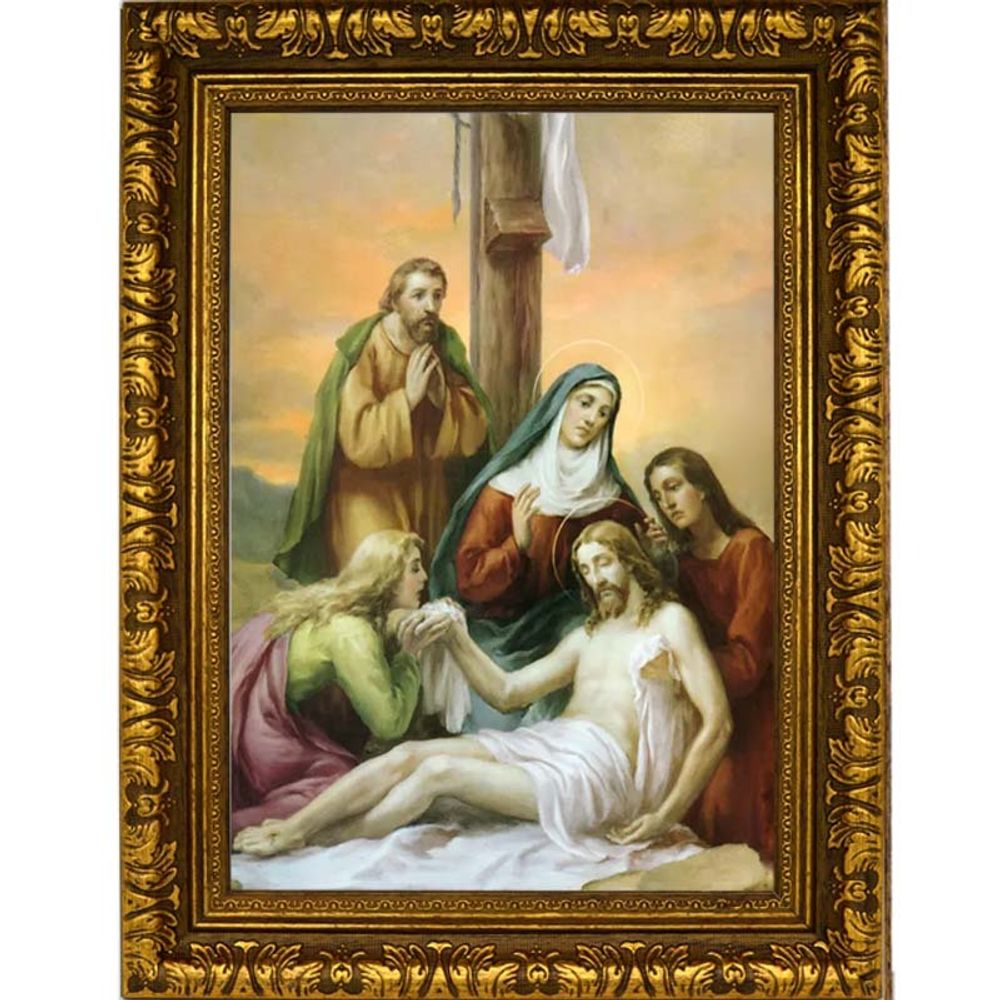 Снятие Со Креста. Икона Иисуса Христа на холсте.