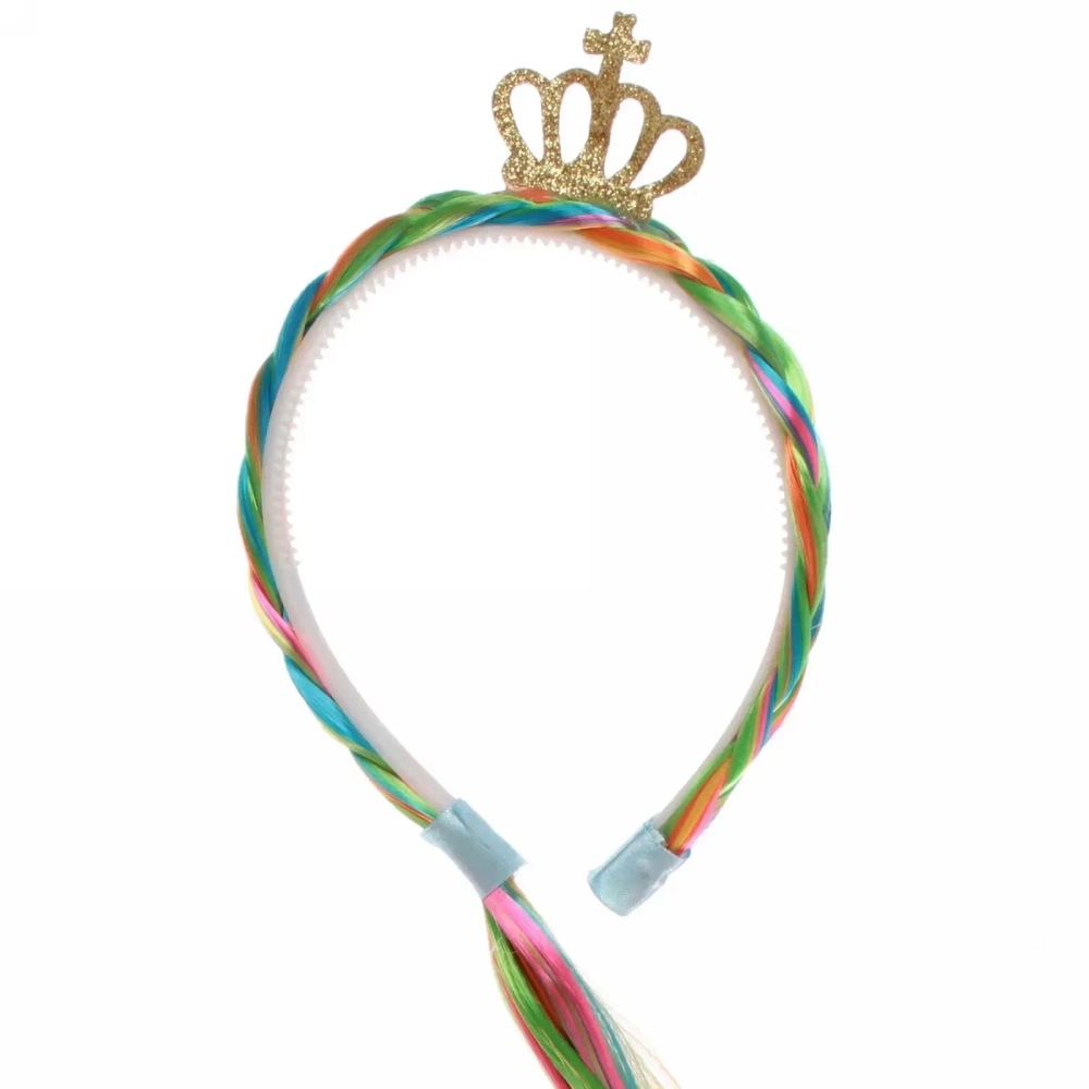 Ободок карнавальный с хвостом «Принцесса радуги» 54 см, микс