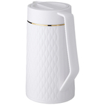 Термос 1л со стеклянной колбой, цвет белый