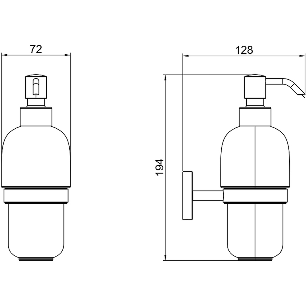 Дозатор для жидкого мыла Aquatek Бетта AQ4605CR Хром