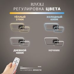 Светильник потолочный светодиодный Rivoli Nicoleta 6144-103 LED 90 Вт 3000 - 6000 К с пультом | Rivoli