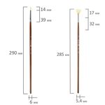 Кисти художественные BRAUBERG ART, набор 4 шт. (щетина круглая № 4, 6, плоская № 10, веерная № 4), 200945