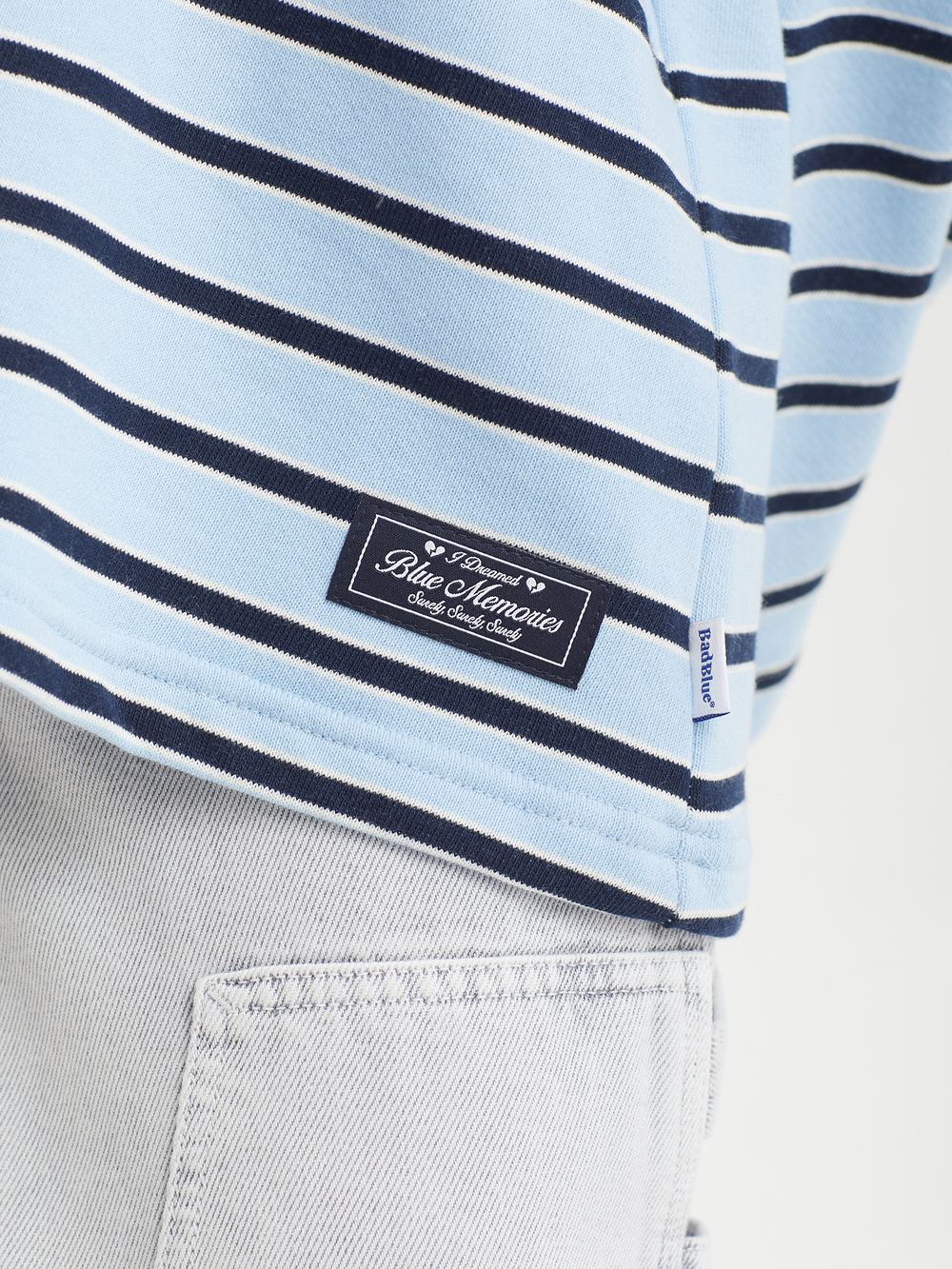 Женская Рубашка Stripe Polo Hockey Jersey Blue