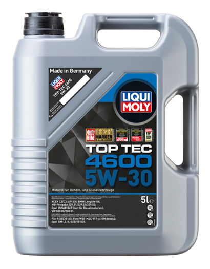 Масло Liqui Moly Top Tec 4600 5W30 SP C2 C3 (5л) синтетика для Chevrolet, GM, Opel