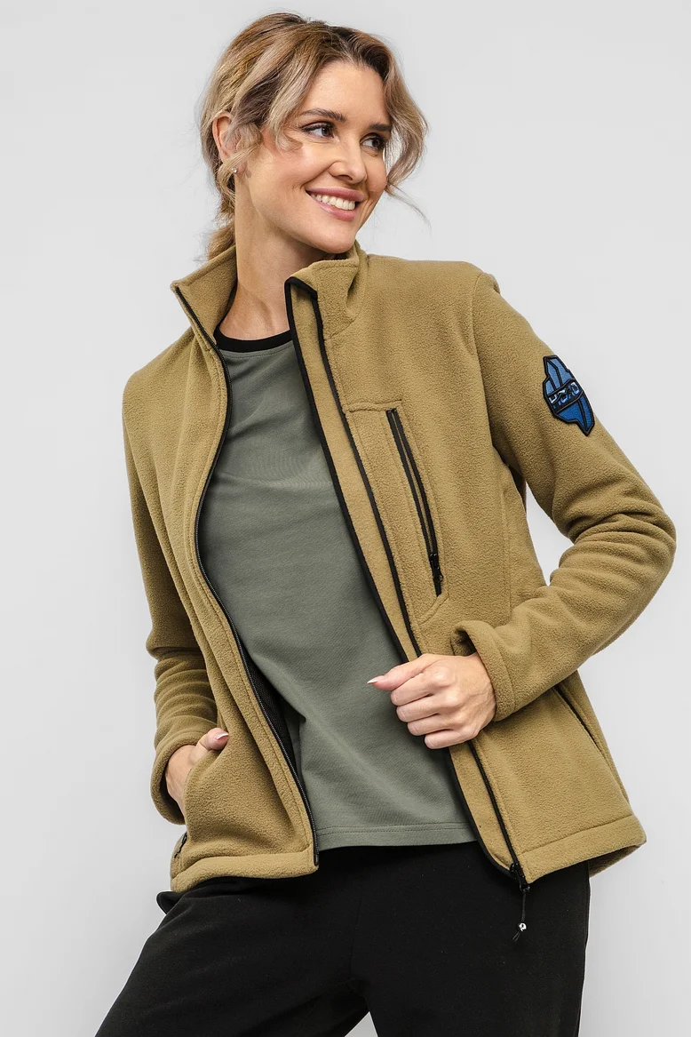 Кофта "НОХО" флисовая женская, цвет "Болотные угодья"