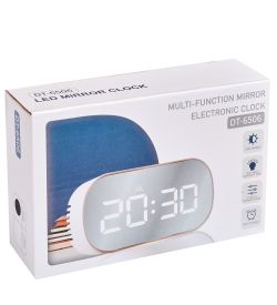 ЯЛ-07-25/ 3 Часы электронные зеркальные (черный с белым циферблатом)