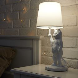 UML-B465 E14 WHITE Светильник настольный декоративный Кот. под лампу Е14. 40W. Механический выключатель. Белый. ТМ Uniel