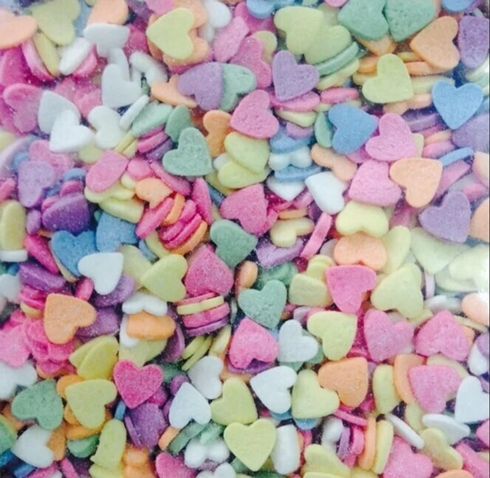 Сердечки разноцветные. 100 гр