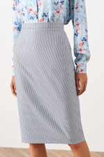 4827 Юбка женская (сине-голубая полоска)