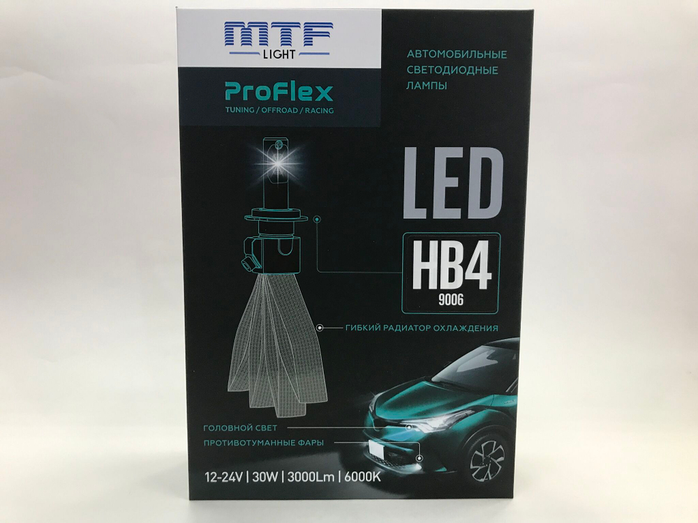 Светодиодные лампы MTF Light HB4 ProFlex 3000lm, 6000K, 30W, 12-24V (к-т 2шт.)