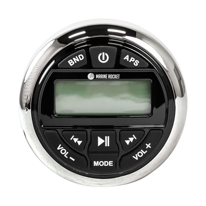 Морская магнитола MRH-833, серебристый ободок, Marine Rocket