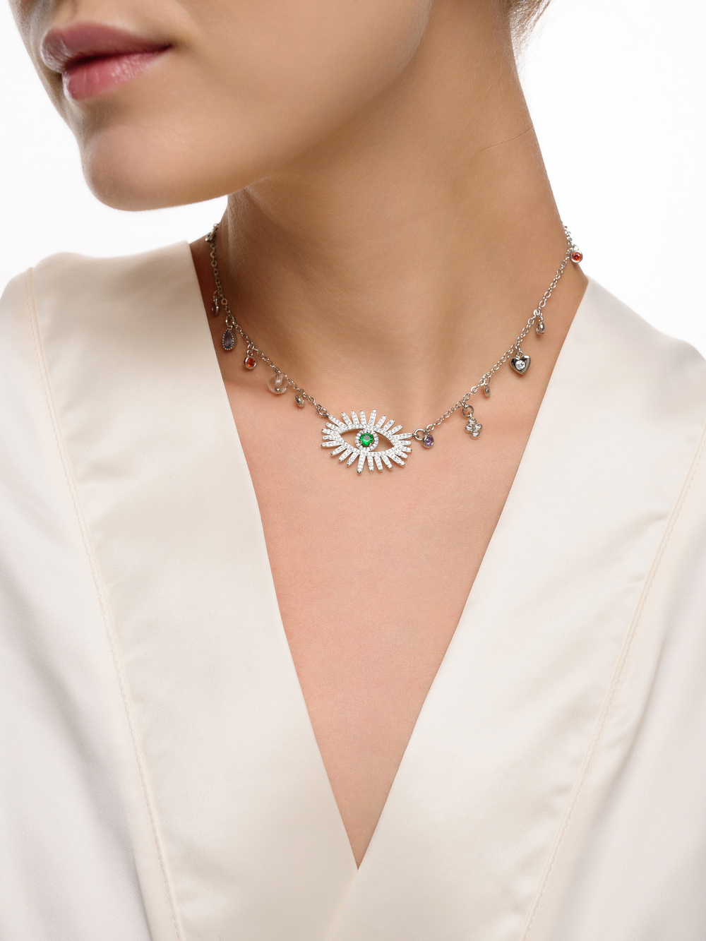 Чокер "Rainbow Green Eye"