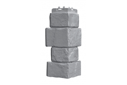 Наружные углы к фасадным панелям GRAND LINE Крупный камень Стандарт  Серый