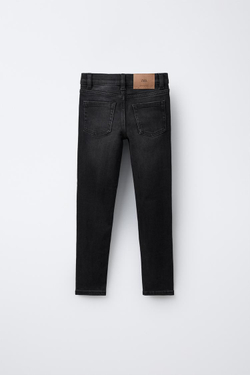 ZARA ДЖИНСЫ SKINNY С НАЧЕСОМ, ЧЕРНЫЙ