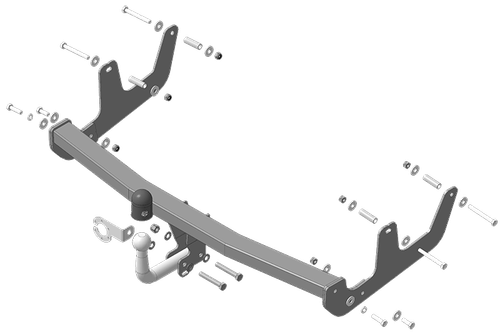 Фаркоп АвстоСтандарт Renault Sandero 2008-2014 (оцинк. Шар) арт.R103A