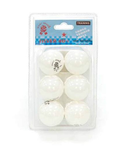 Мячи Dragon Training Silver 1* New (6 шт, бел.) в блистере